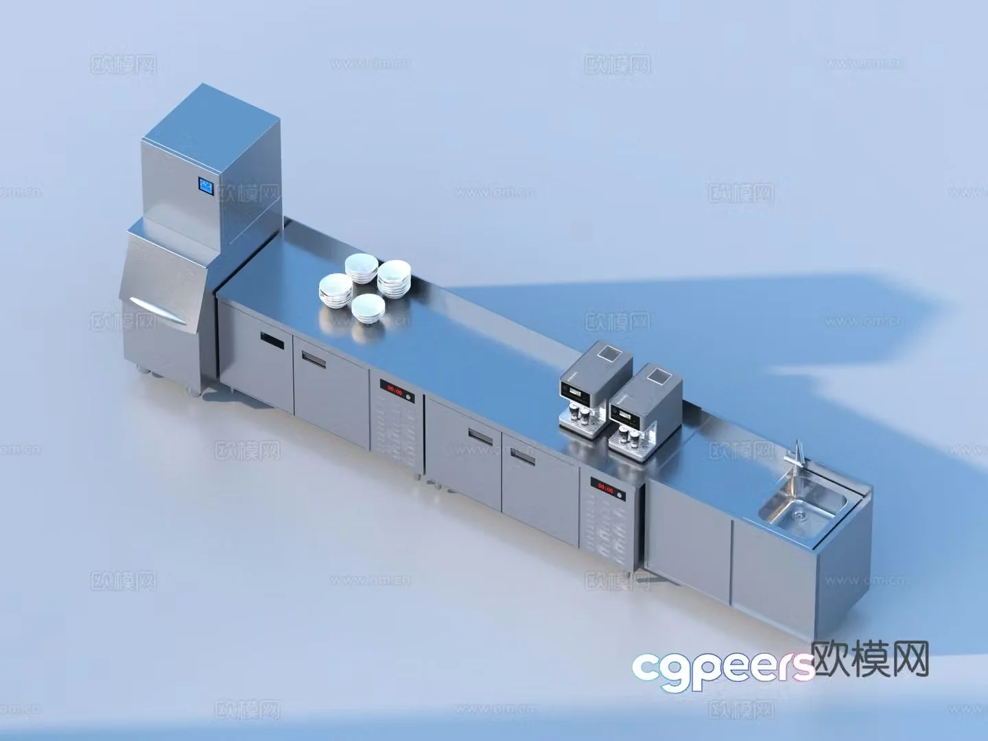 Catering equipment kitchen equipment 3d model