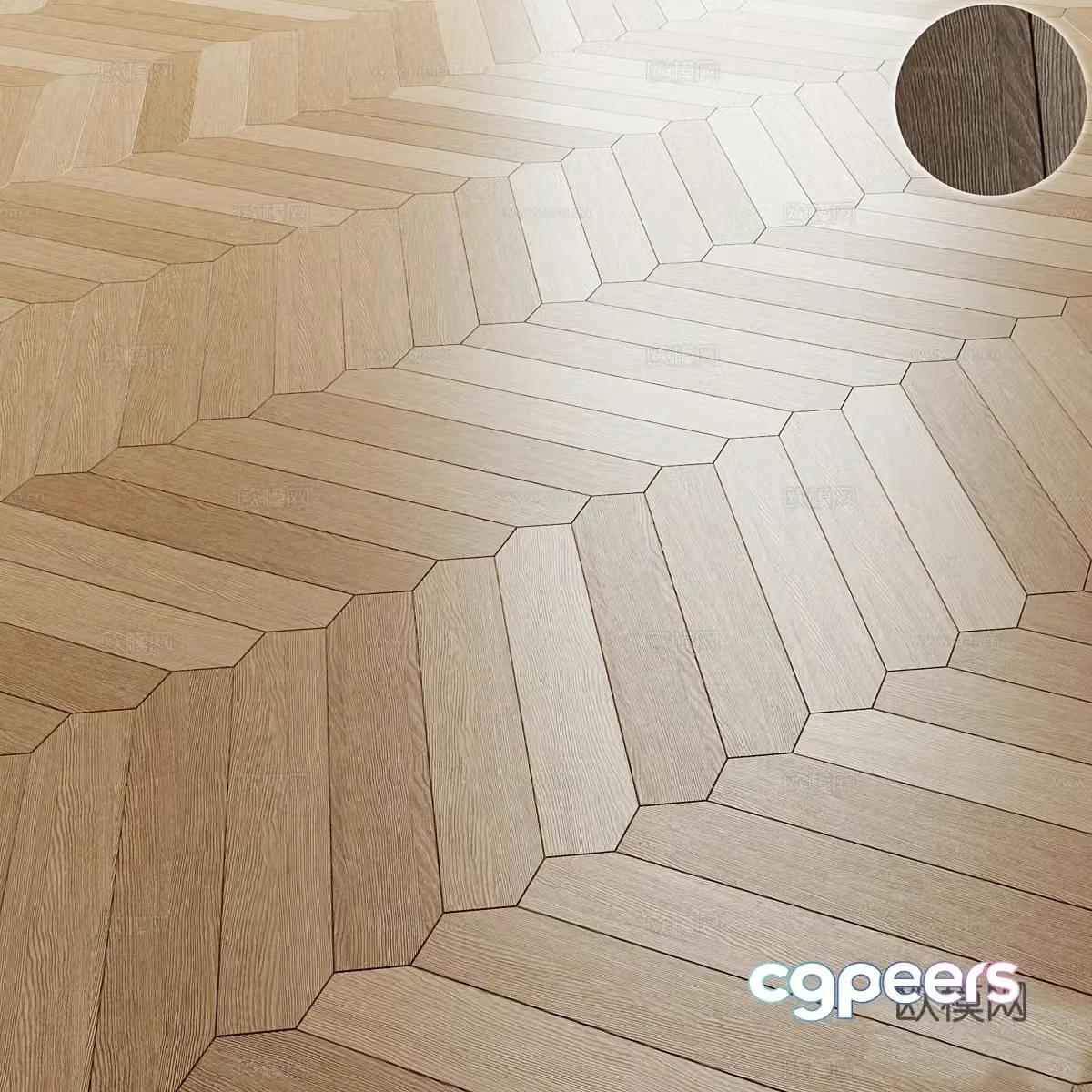 Log wood flooring fish bones wooden flooring matte wood flooring artistic wood flooring modeling wooden flooring 3D model