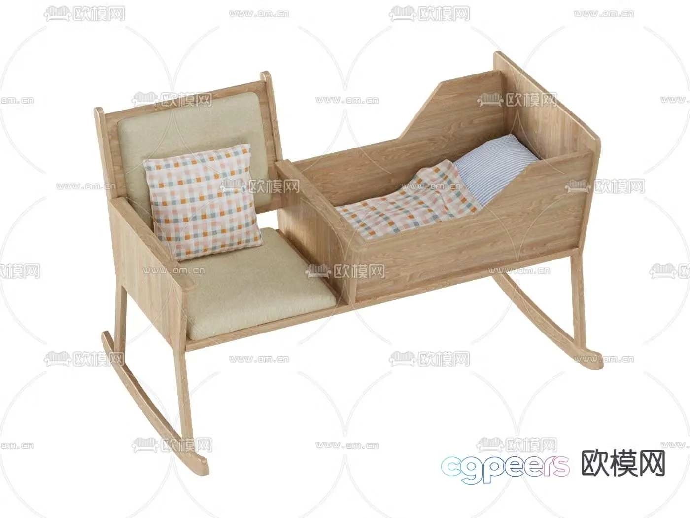 Multifunctional crib 3d model