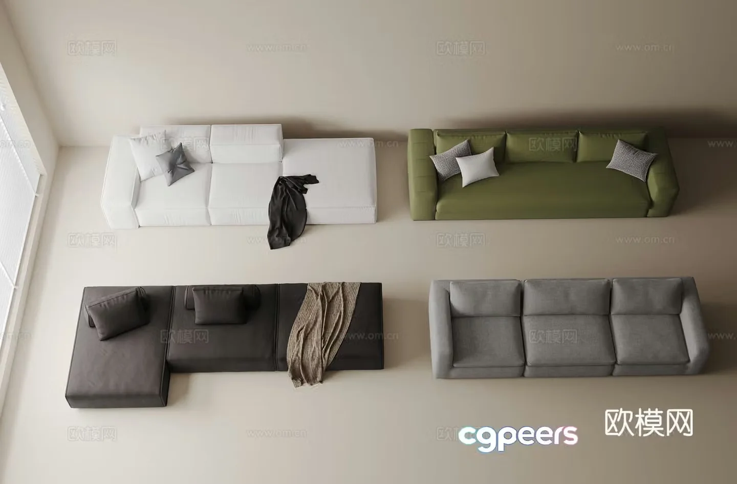 Modern sofa combination 3d model