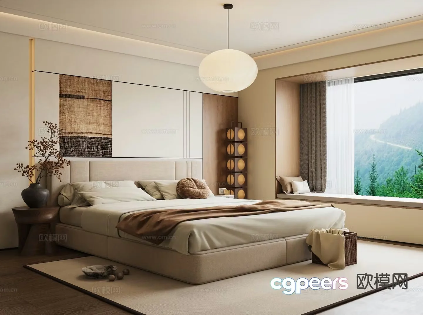 Medieval style bedroom master bedroom 3d model