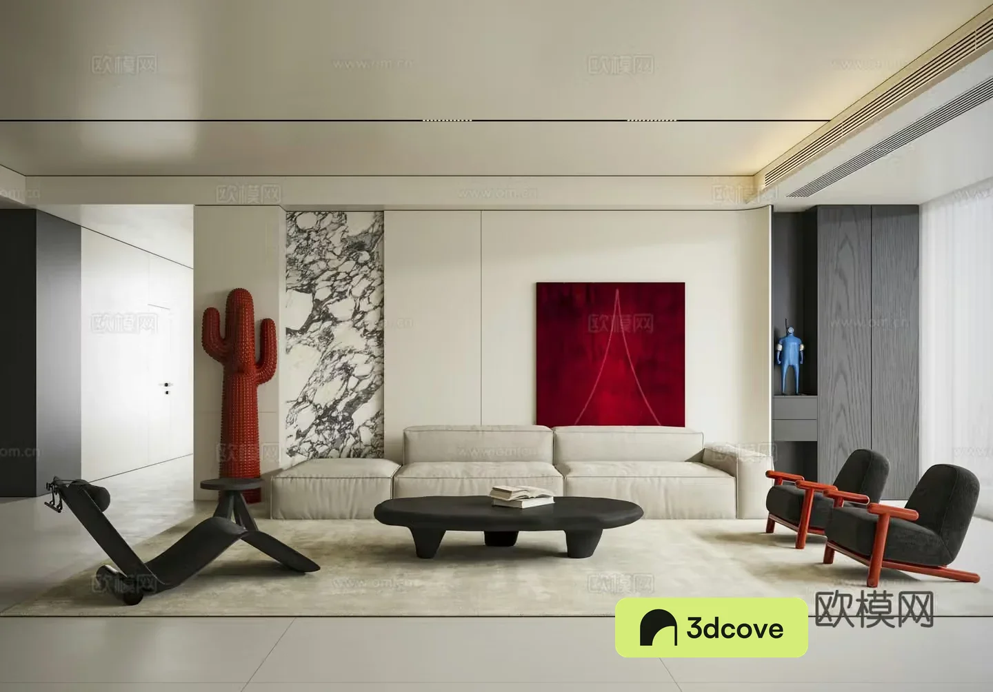 Modern minimalist room