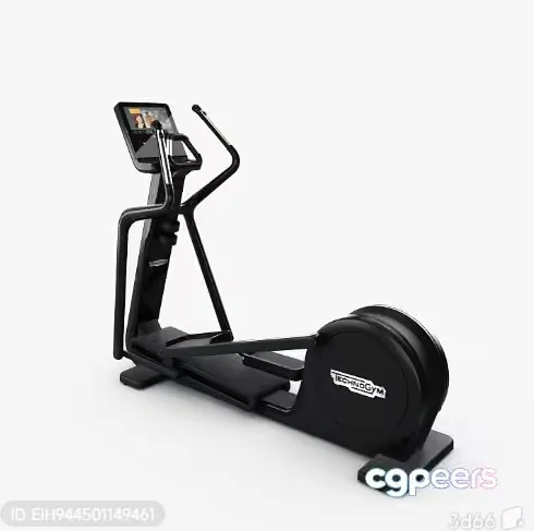 A Black Elliptical Trainer 3D Model – 14245 – VRAY Render