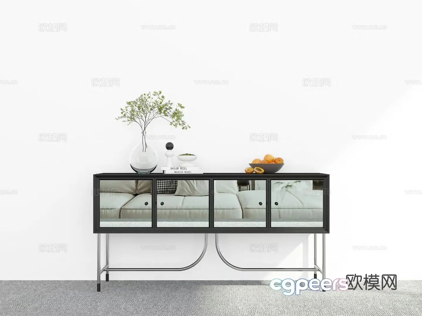 Modern entryway cabinet side cabinet 3d model