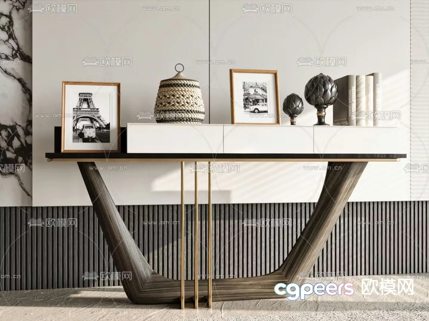 End view platform entrance table 3D model