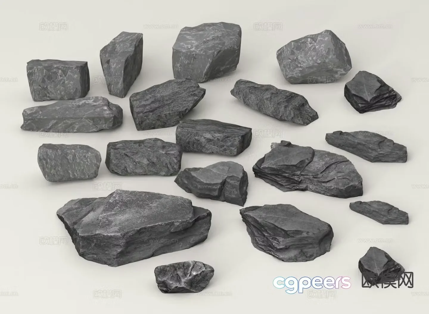 Landscape stone setting stone stone 3d model