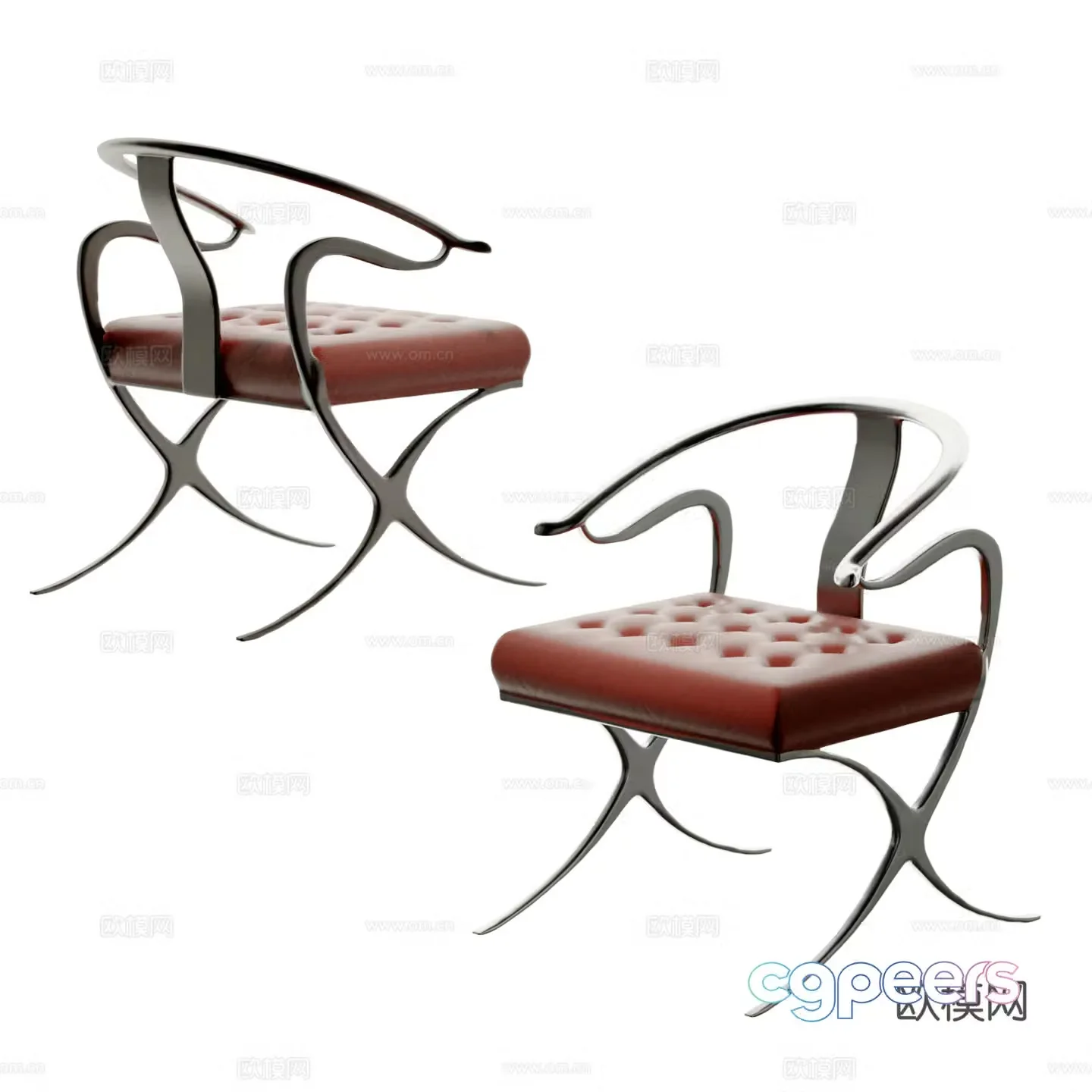 Modern chair dining chair 3d model
