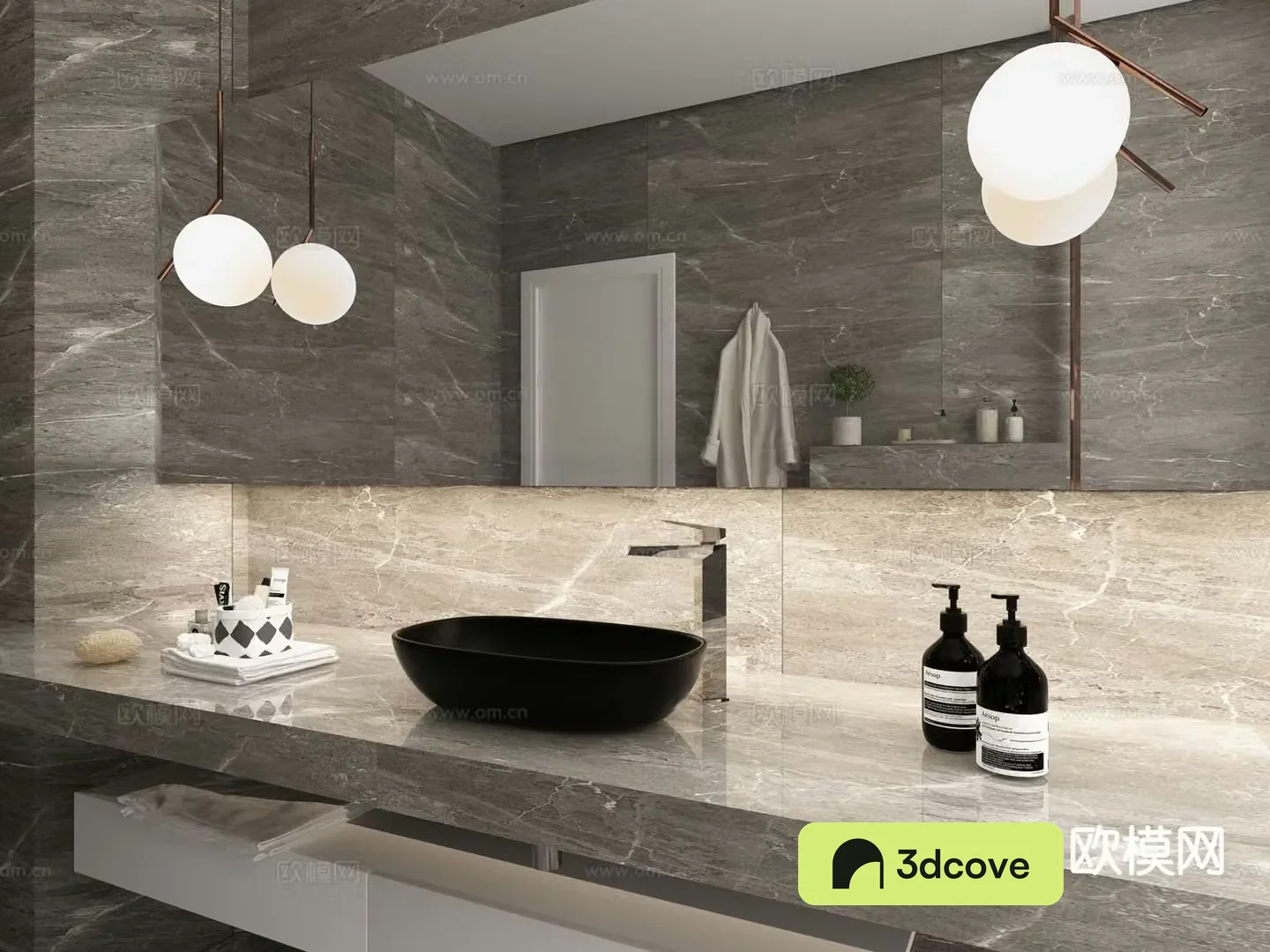 Modern bathroom toilet