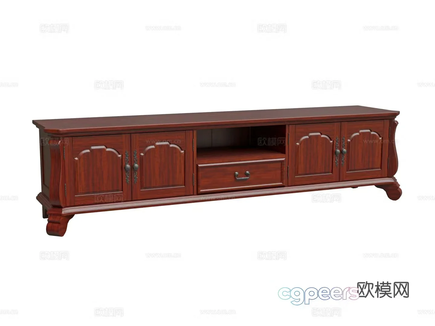 American TV cabinet 3D model