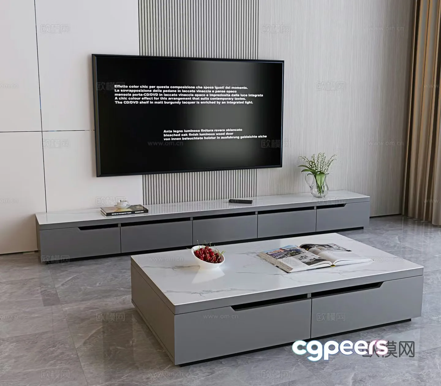 Modern TV cabinet 3d model
