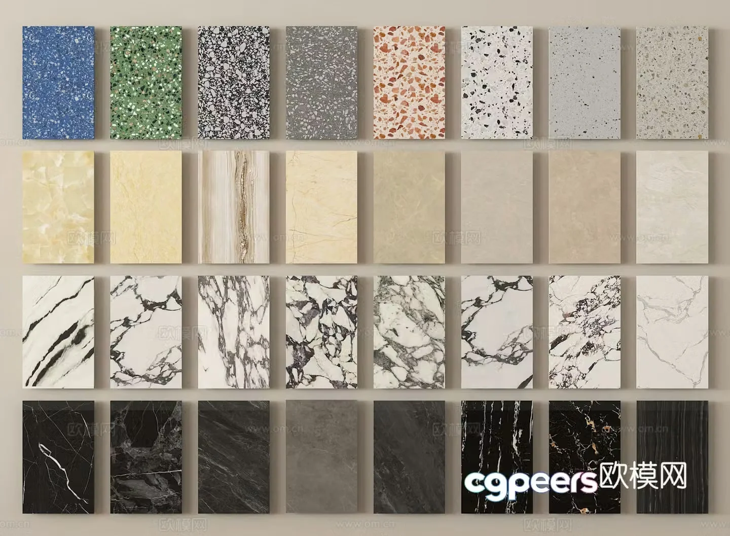 Stone Stone Wallpaper Background Wall Stone Board 3D Model