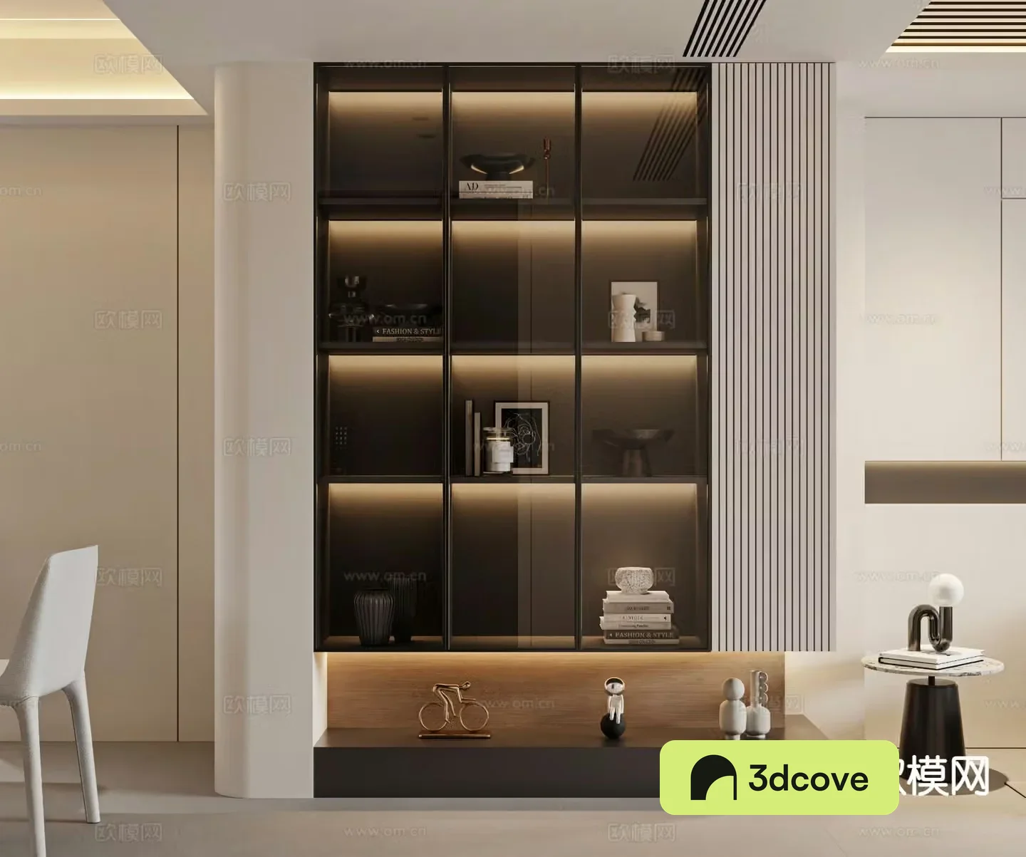 Modern decorative cabinet glass cabinet