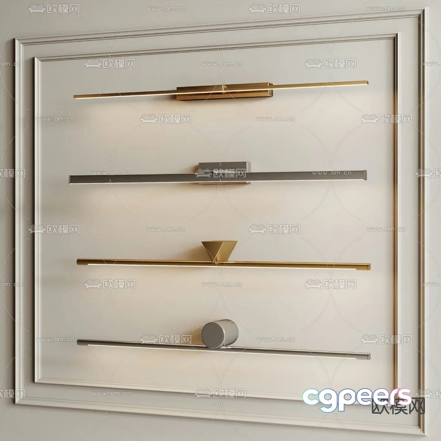 Light luxury wall lamp mirror headlight 3d model