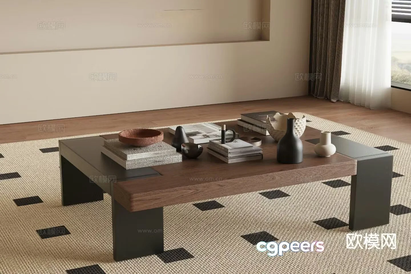 Medieval style coffee table 3D model