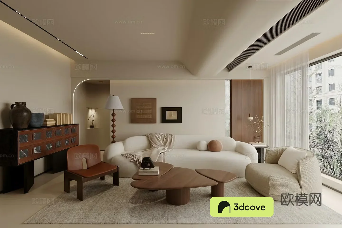 Creamy living room