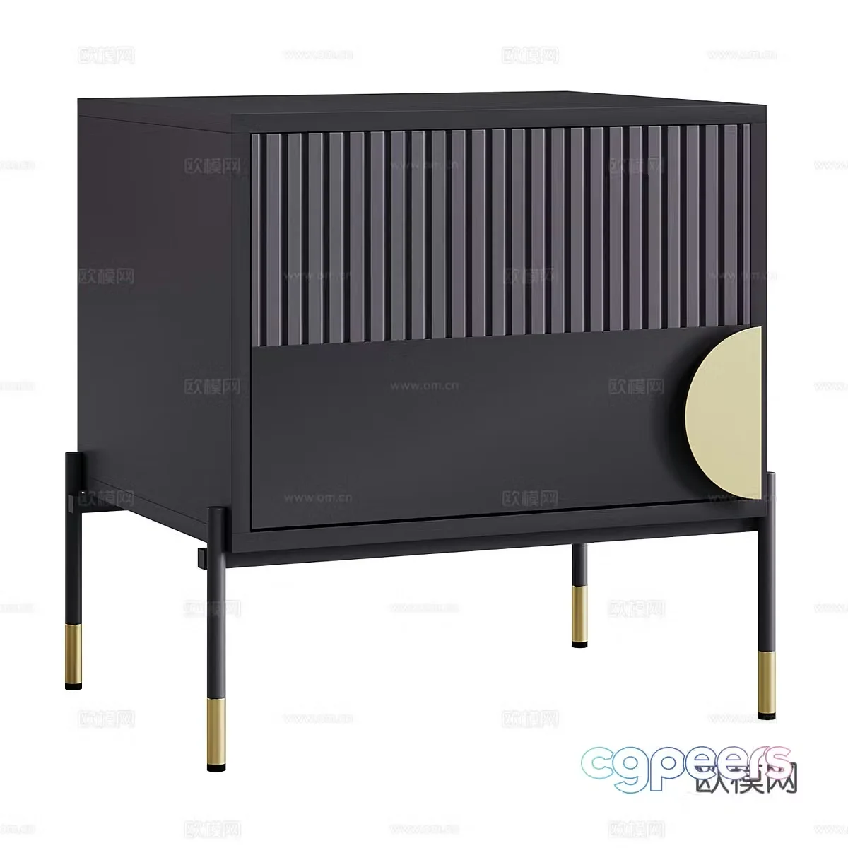 Modern simple bedside table bedside table simple bedside table low cabinet decorative cabinet 3d model
