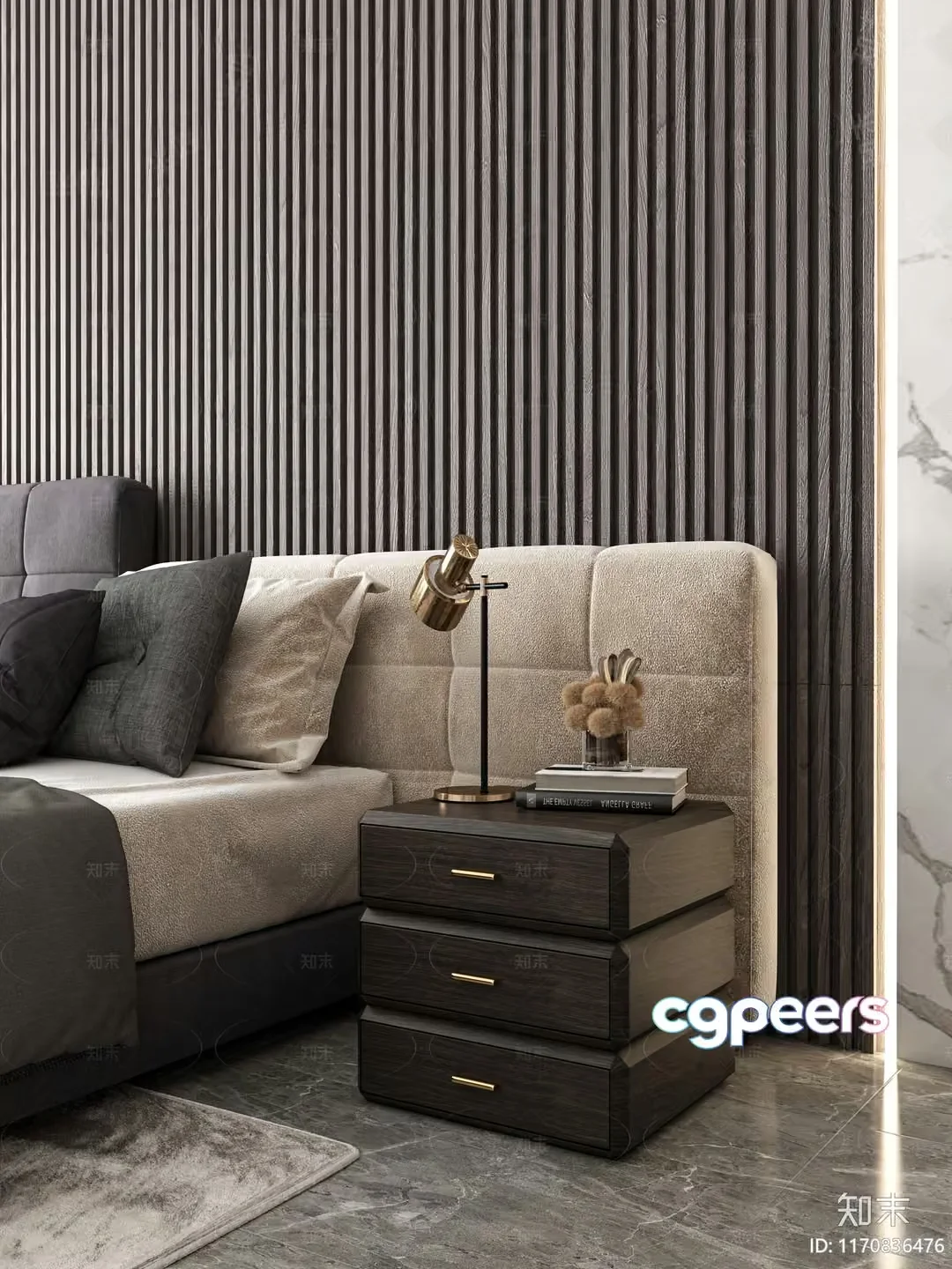 Modern Bedroom Furniture 3D Model – 879 – VRAY Render