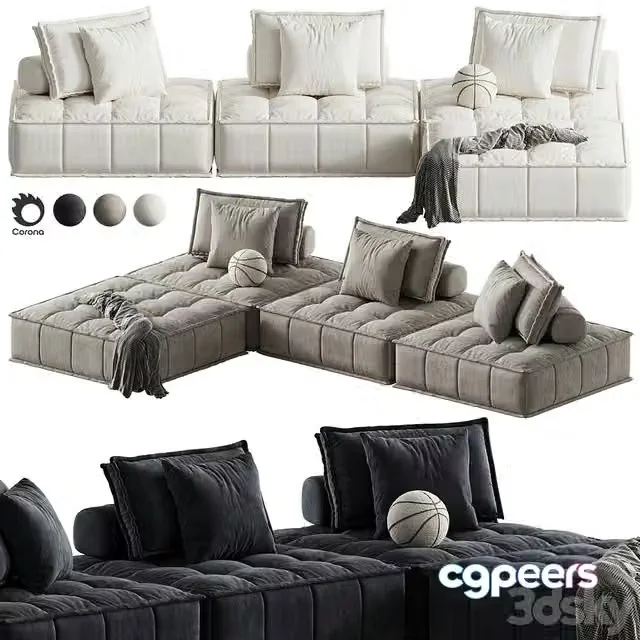 3ds Max Free – Cubist Sofa Element