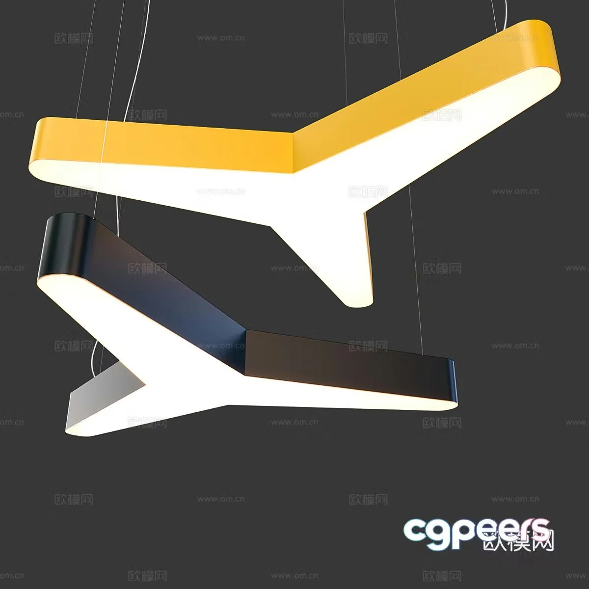 Modern children’s room chandelier 3d model