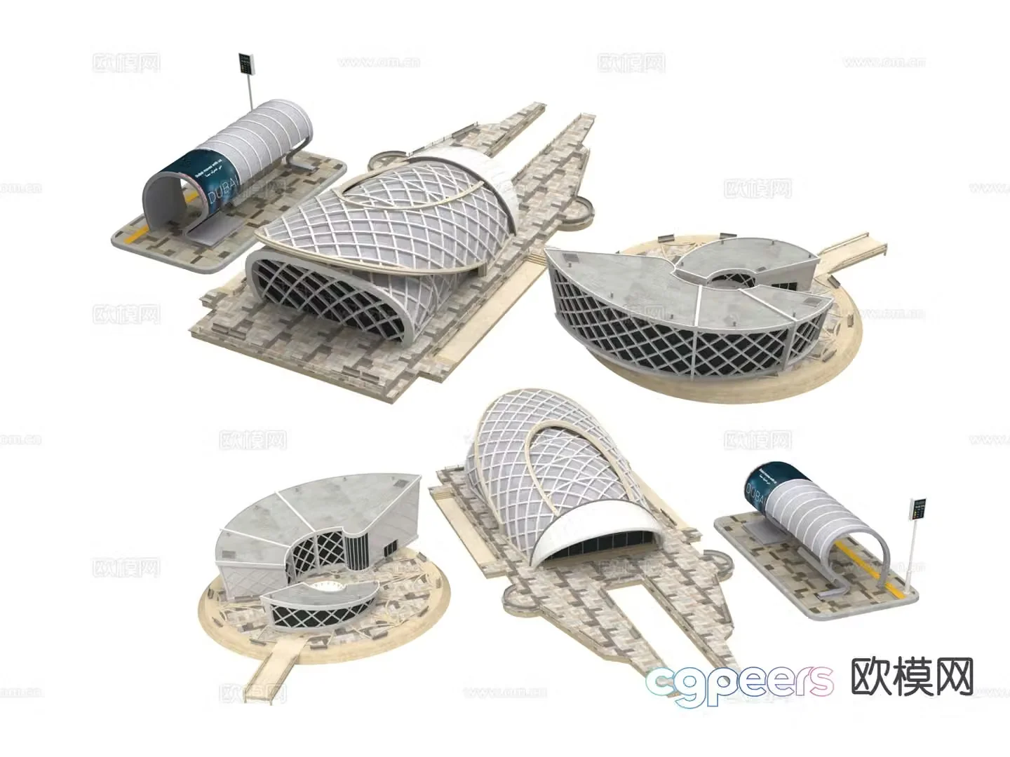 Art Architecture Stadium Building 3D Model