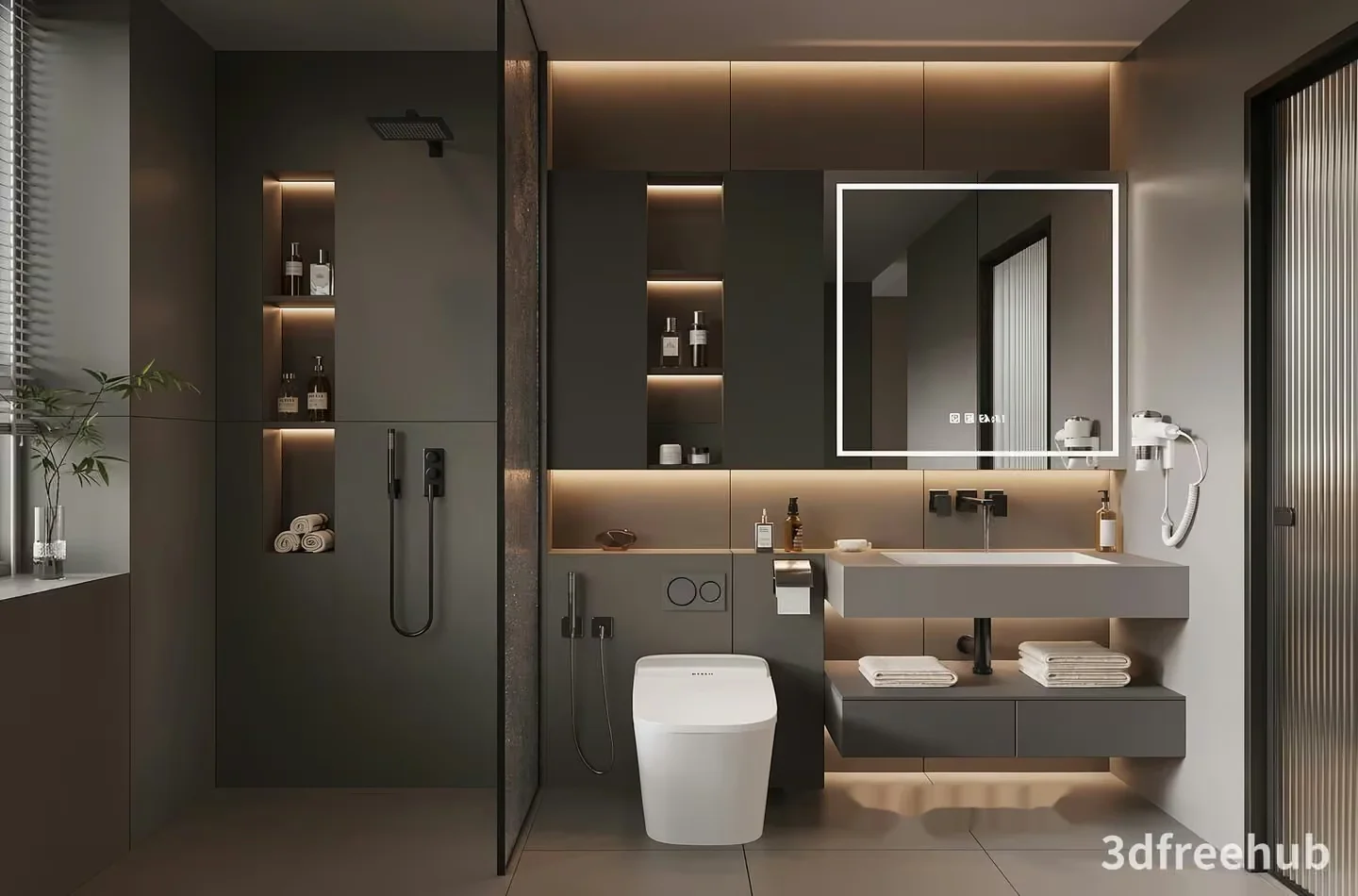 Modern Bathroom 3D Model – 19846 – VRAY Render