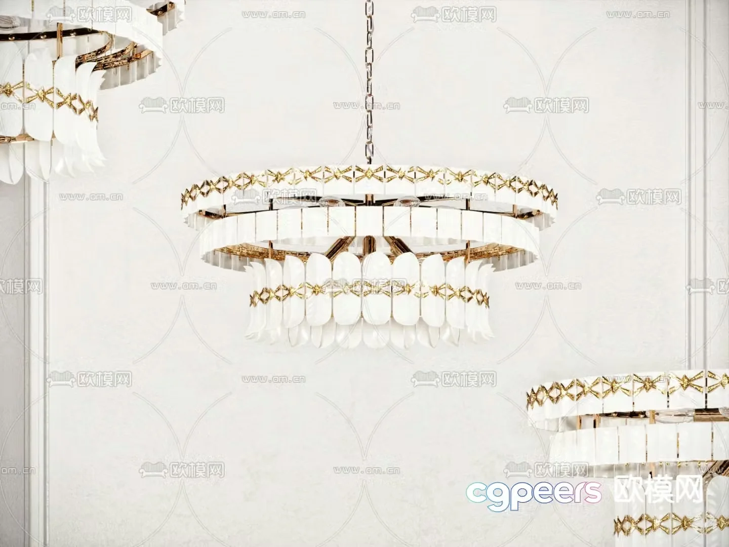 Modern decorative chandeliers 3d model