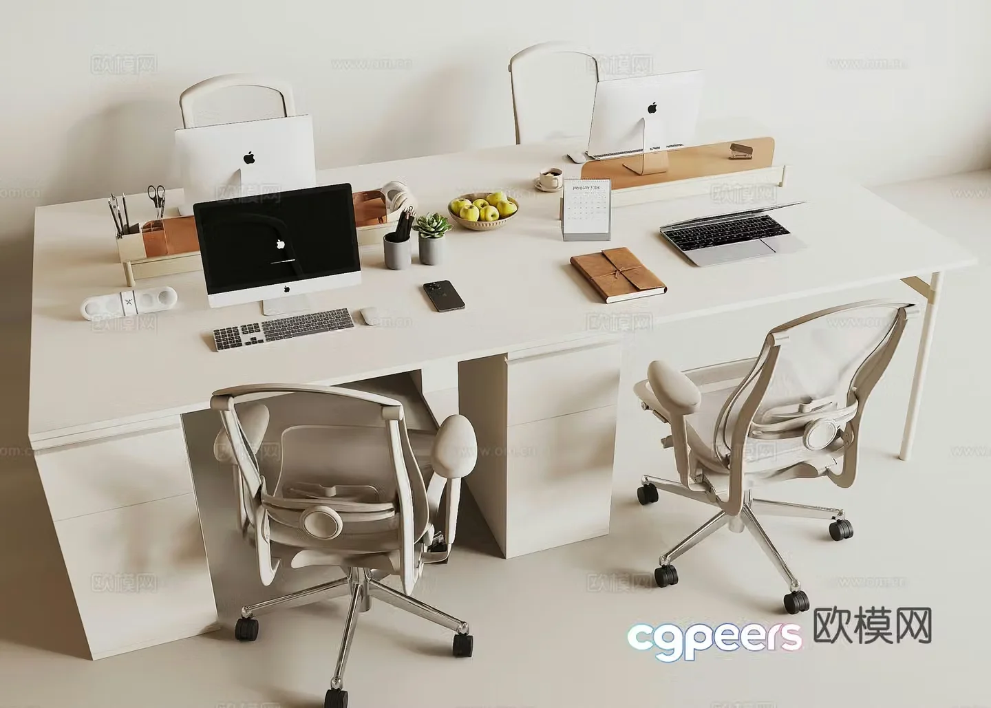 Modern office desk chair 3d model