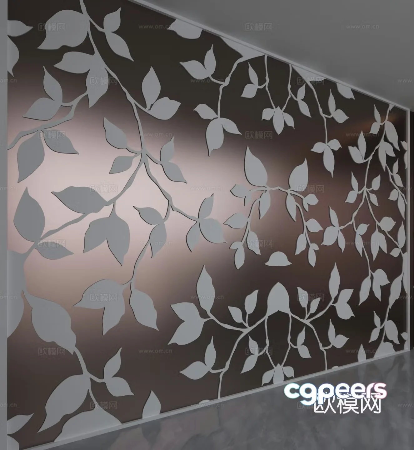 Modern background wall 3d model