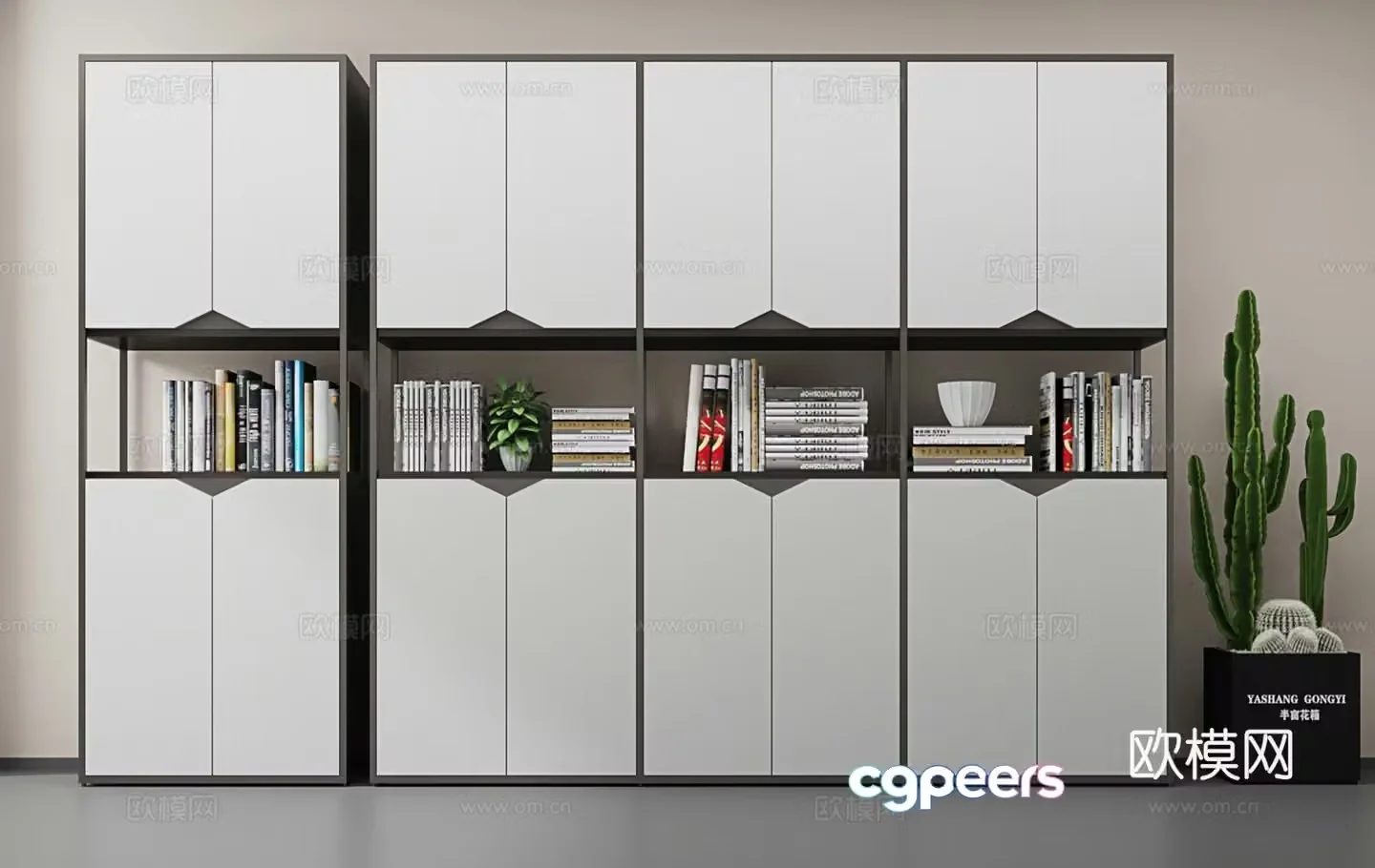 Children’s study bookcase 3d model