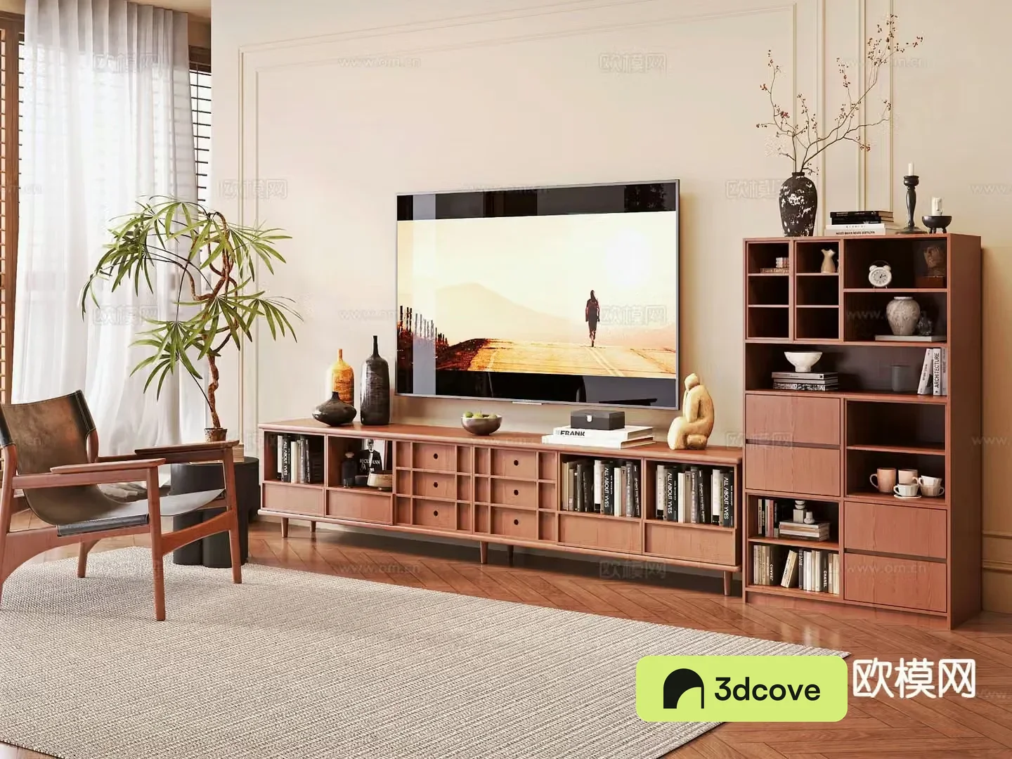 Medieval style TV cabinet