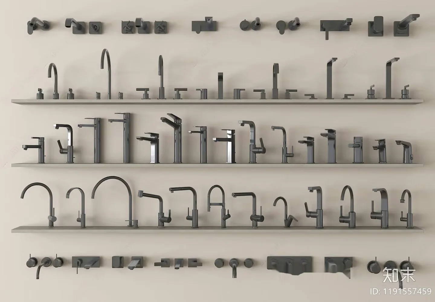 Modern Faucet Display 3D Model – 6873 – VRAY Render