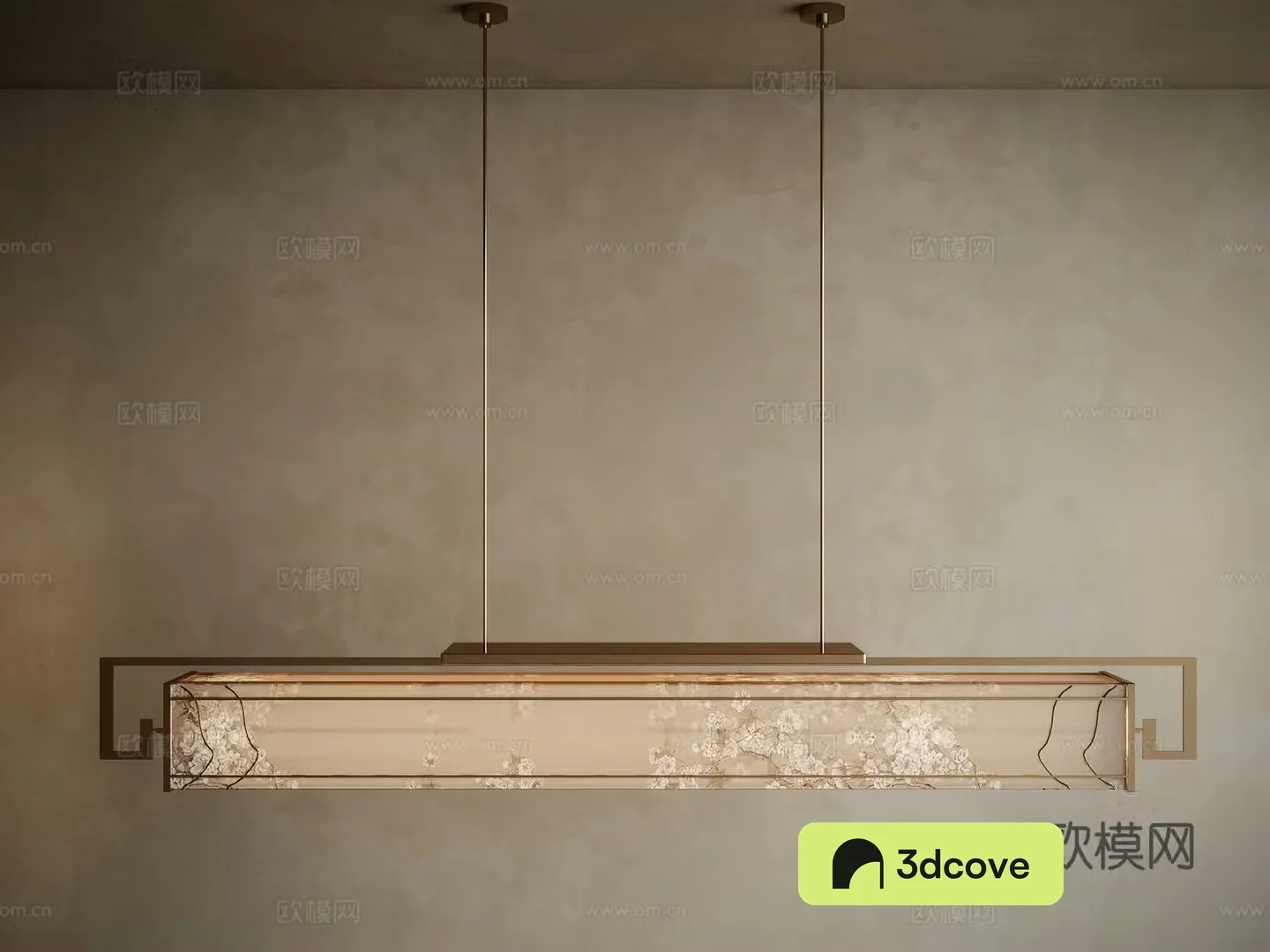 New Chinese style one-word chandelier Zen long chandelier