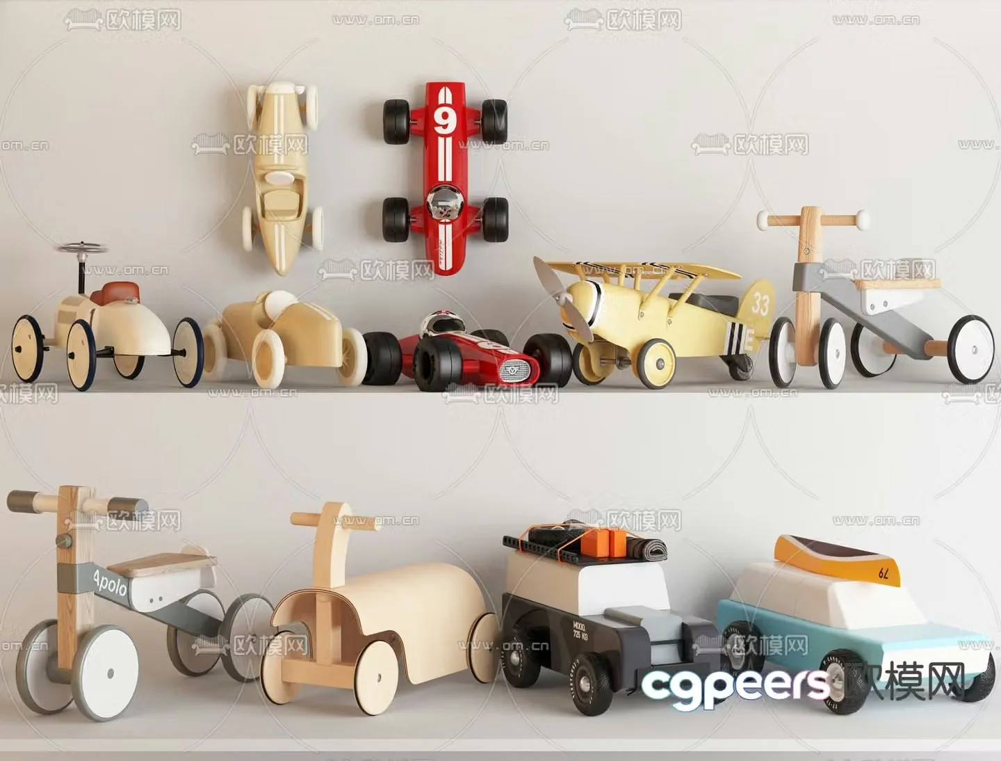 children’s car toy car trolley 3d model