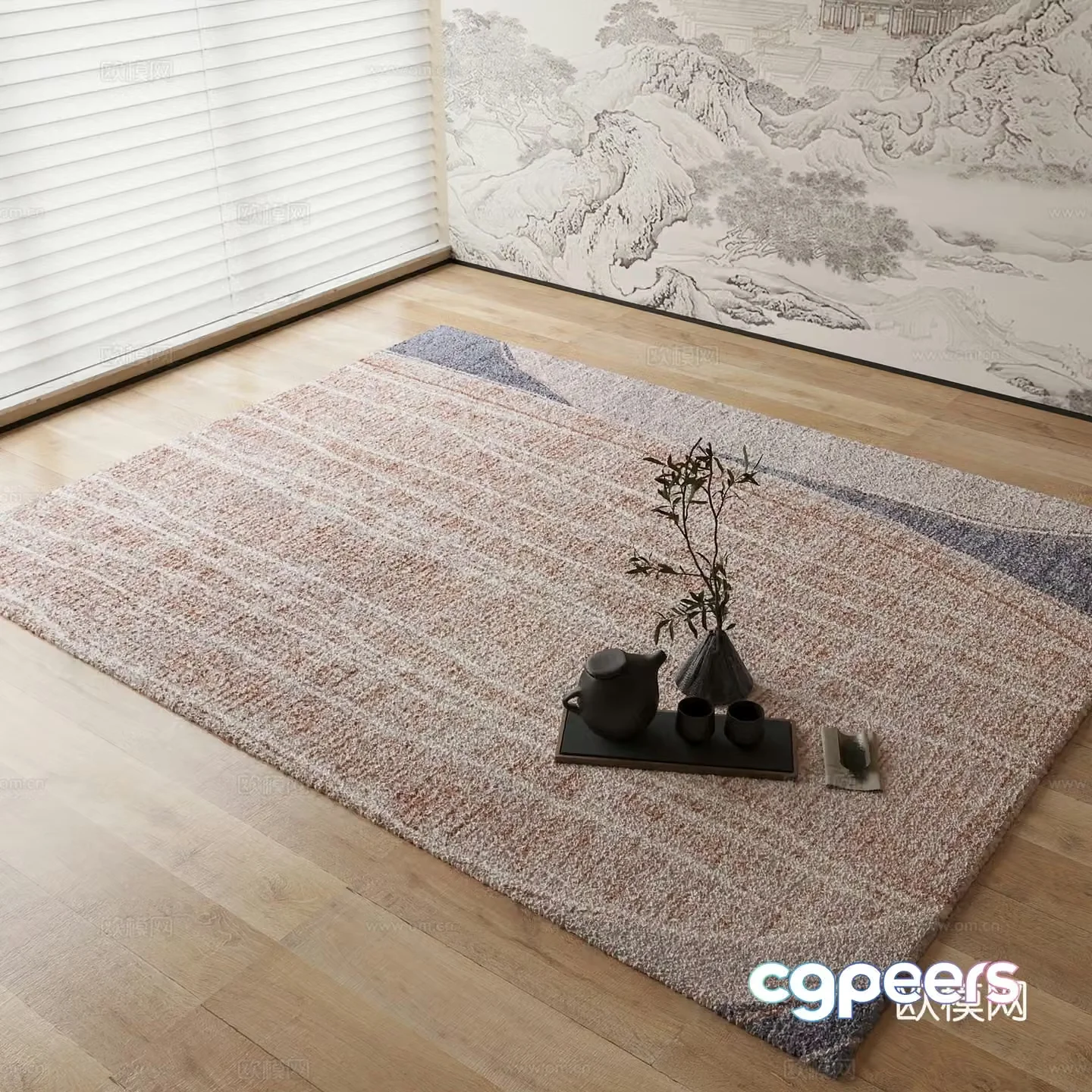 New Chinese carpet 3D model