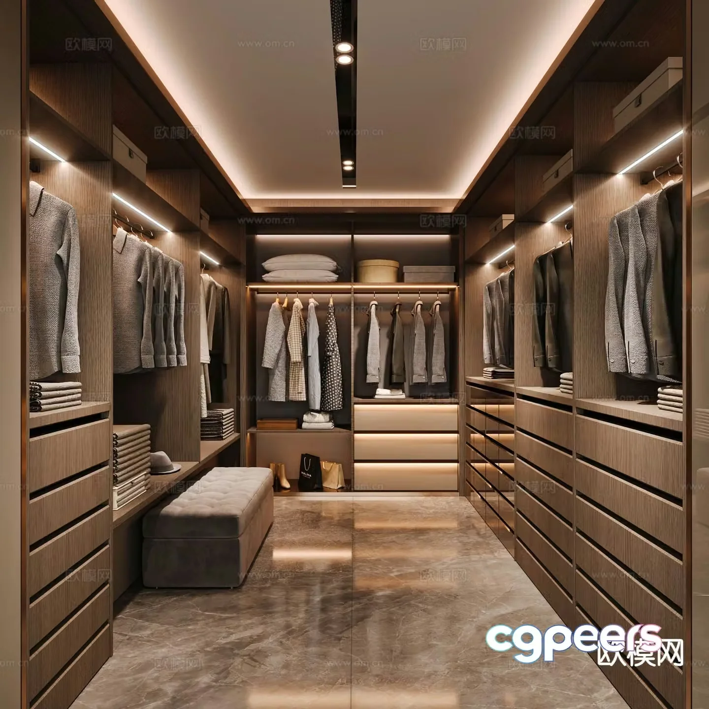 Modern cloakroom 3d model