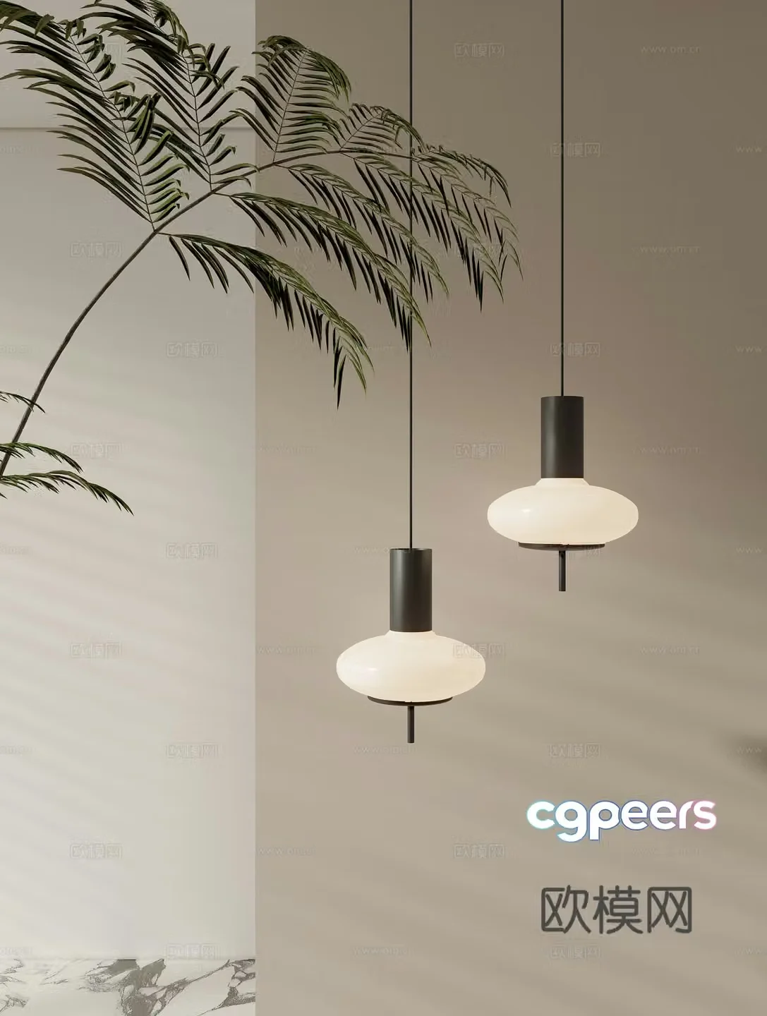 Bedside chandelier 3d model