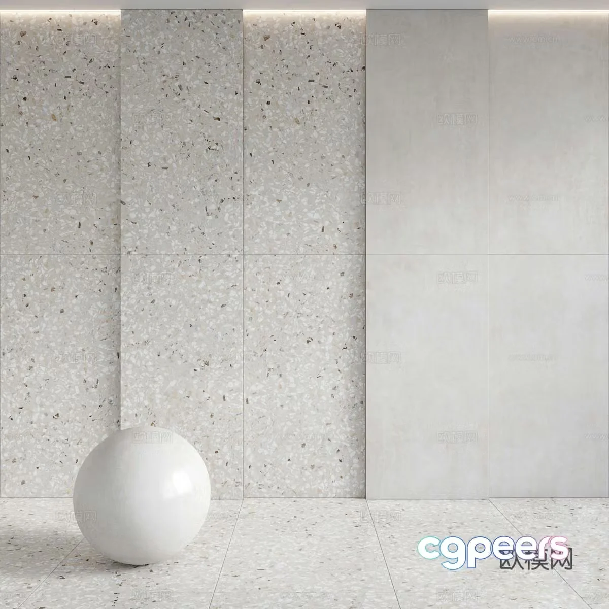 3D model of floor tiles
