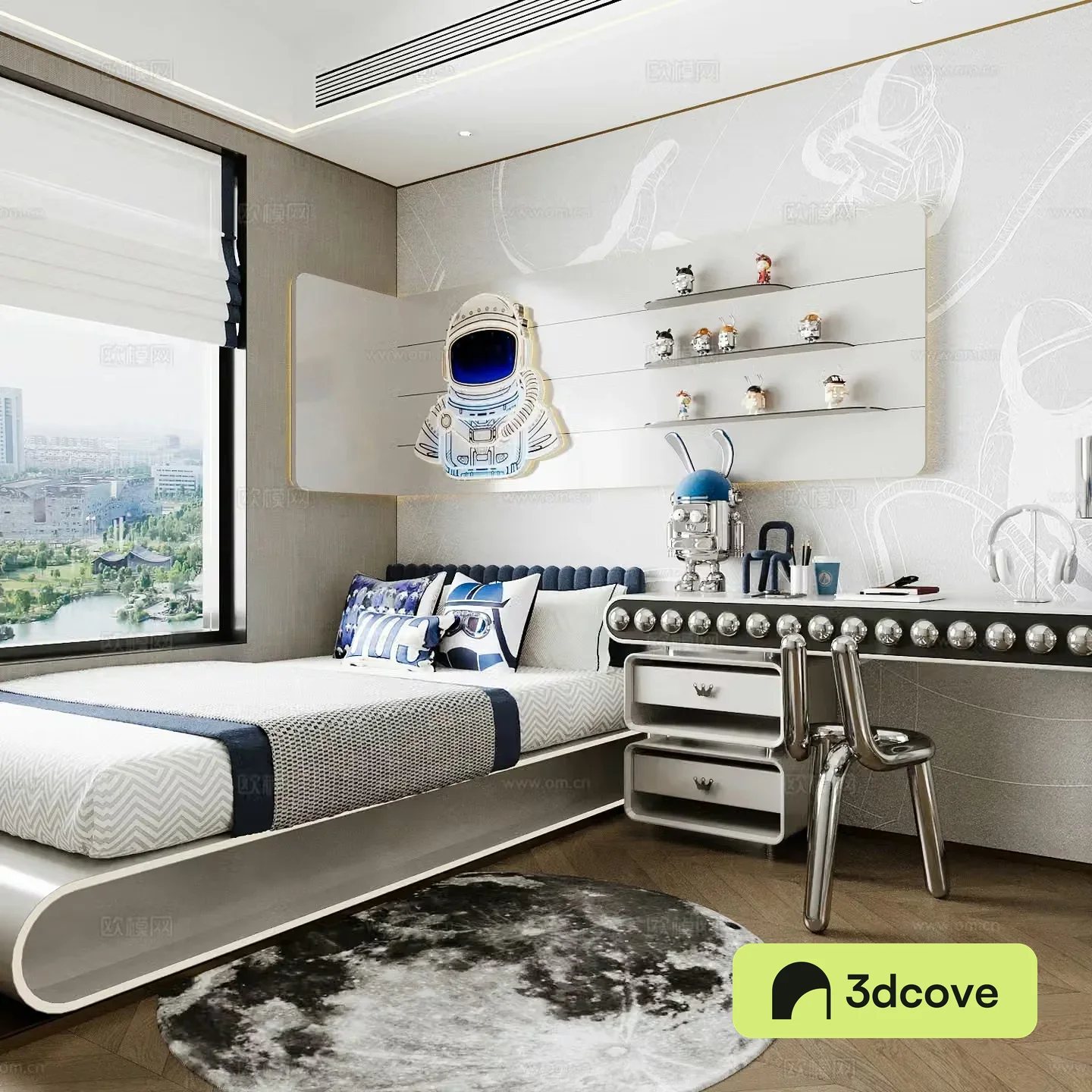 Modern children’s room boy’s room girl’s room children’s bed children’s wardrobe children’s desk
