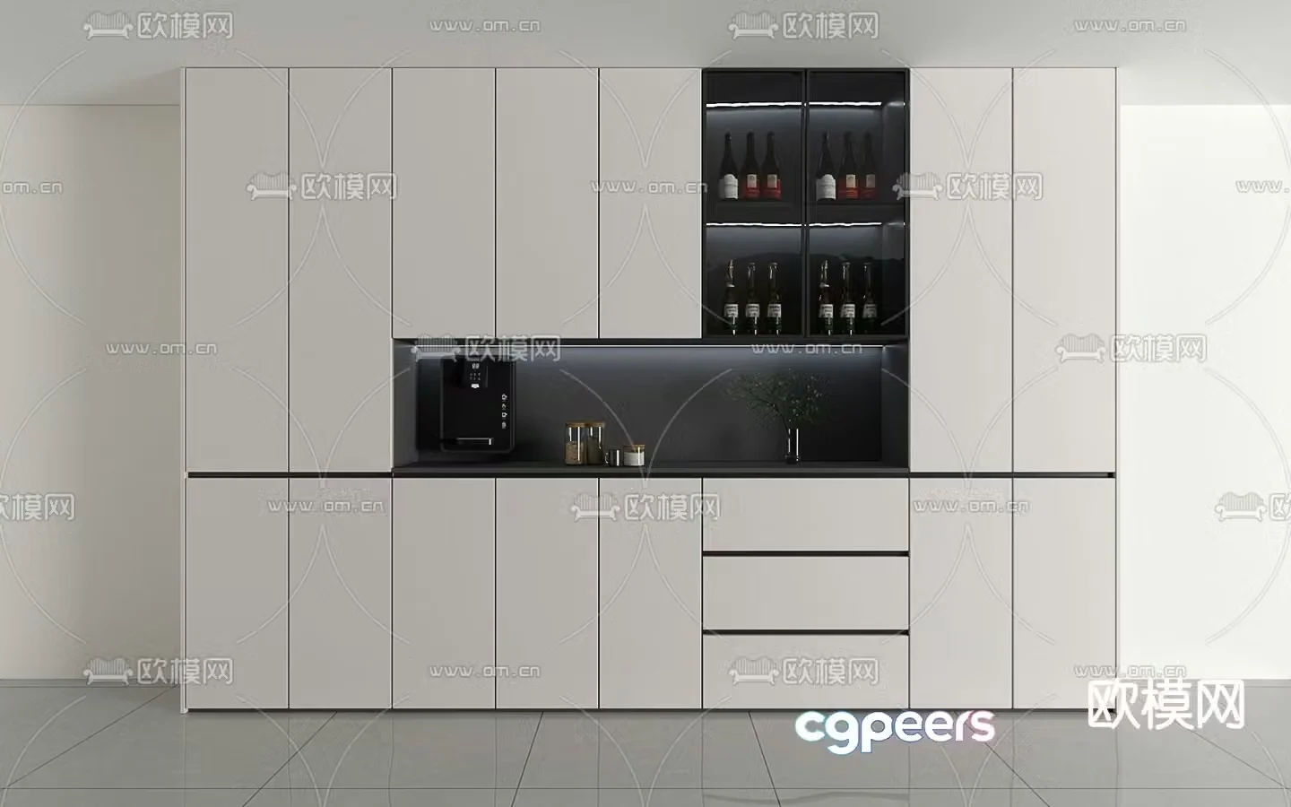 Modern sideboard 3D model