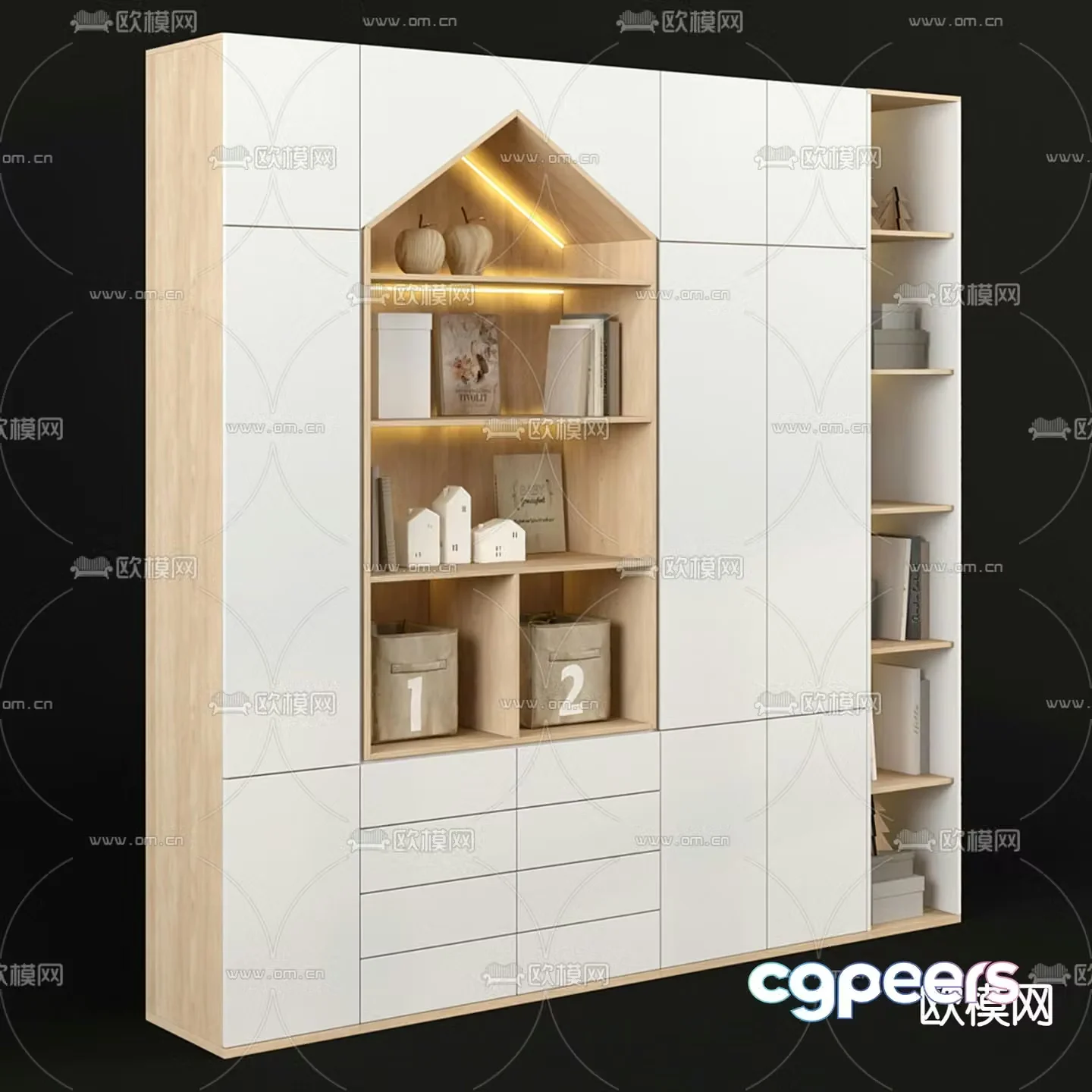 Children’s toy cabinet storage cabinet 3d model