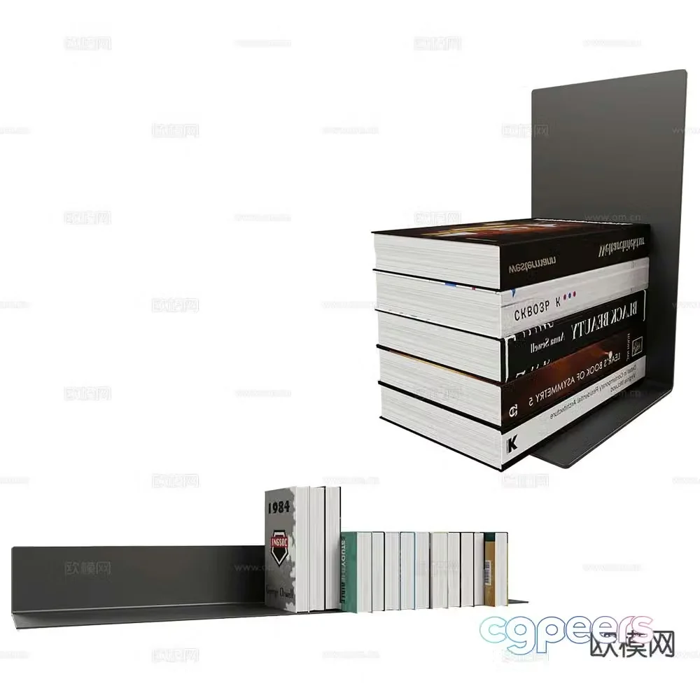 Systemtronic metal bookshelf 3d model