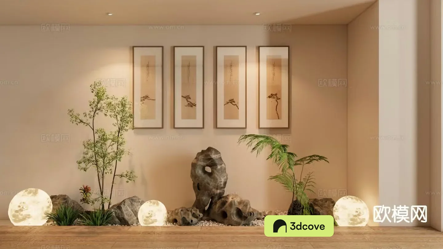 New Chinese style interior landscape decorative painting
