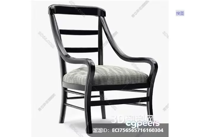Wooden Armchair 3D Model – 7405 – VRAY Render