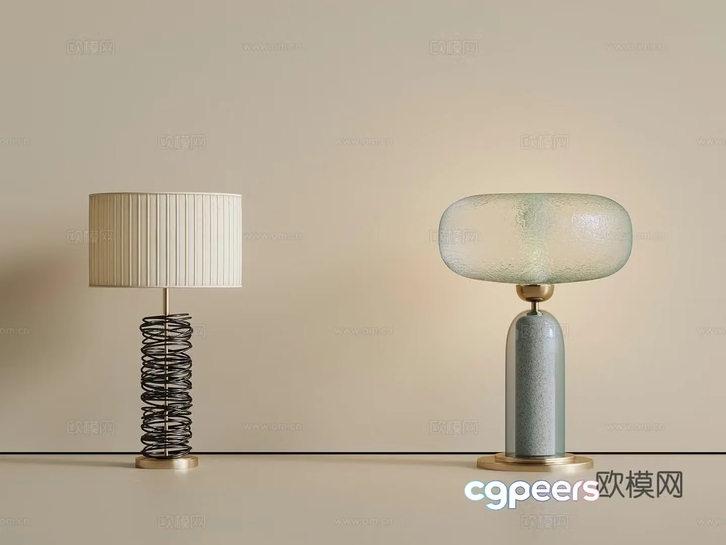 Italian light luxury desk lamp desk lamp 3d model
