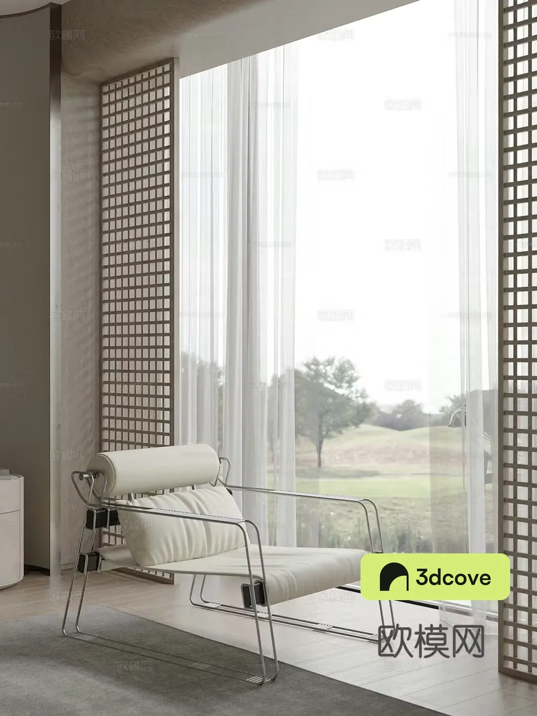 Modern stainless steel leisure chair