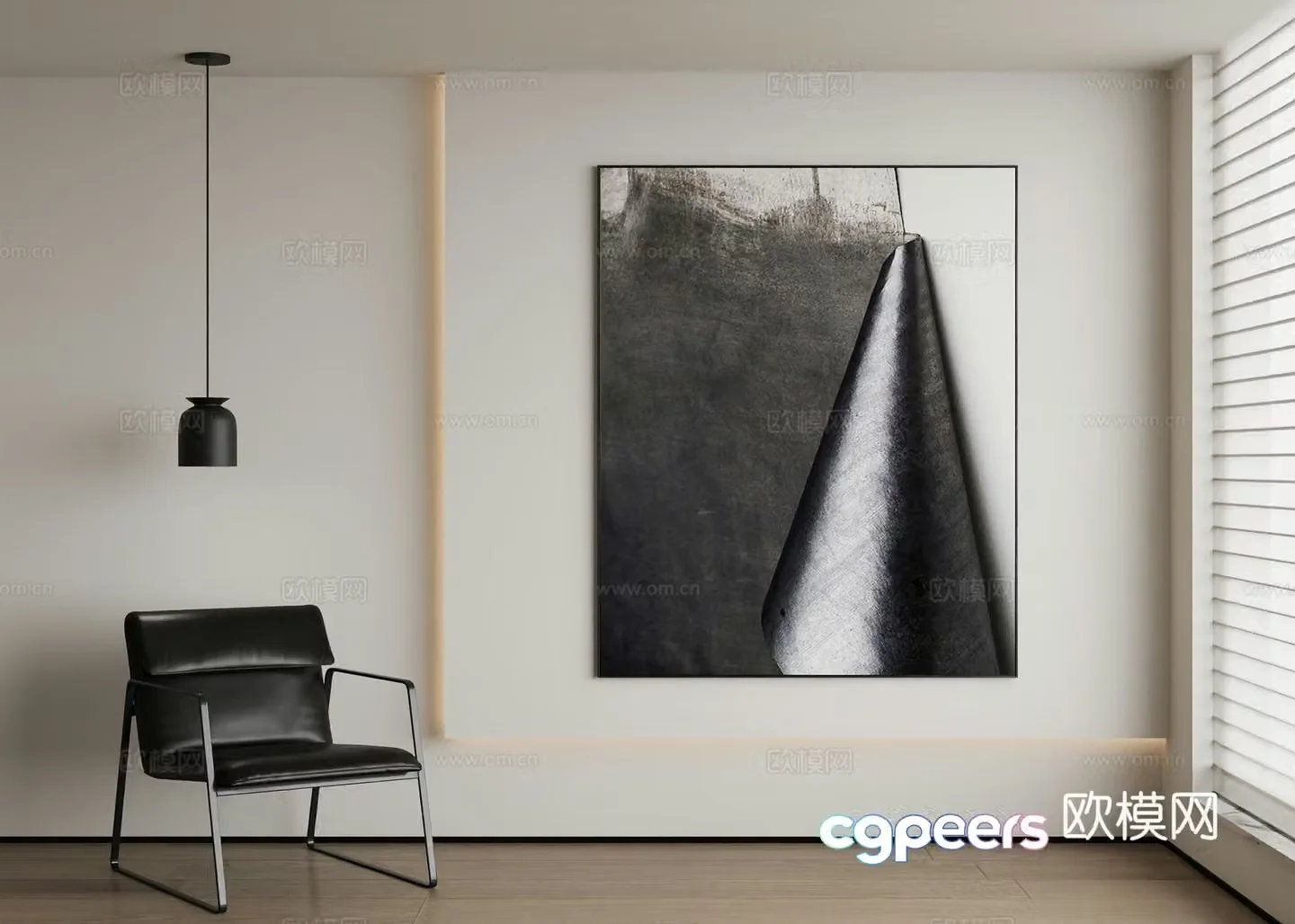 Modern decorative painting 3d model