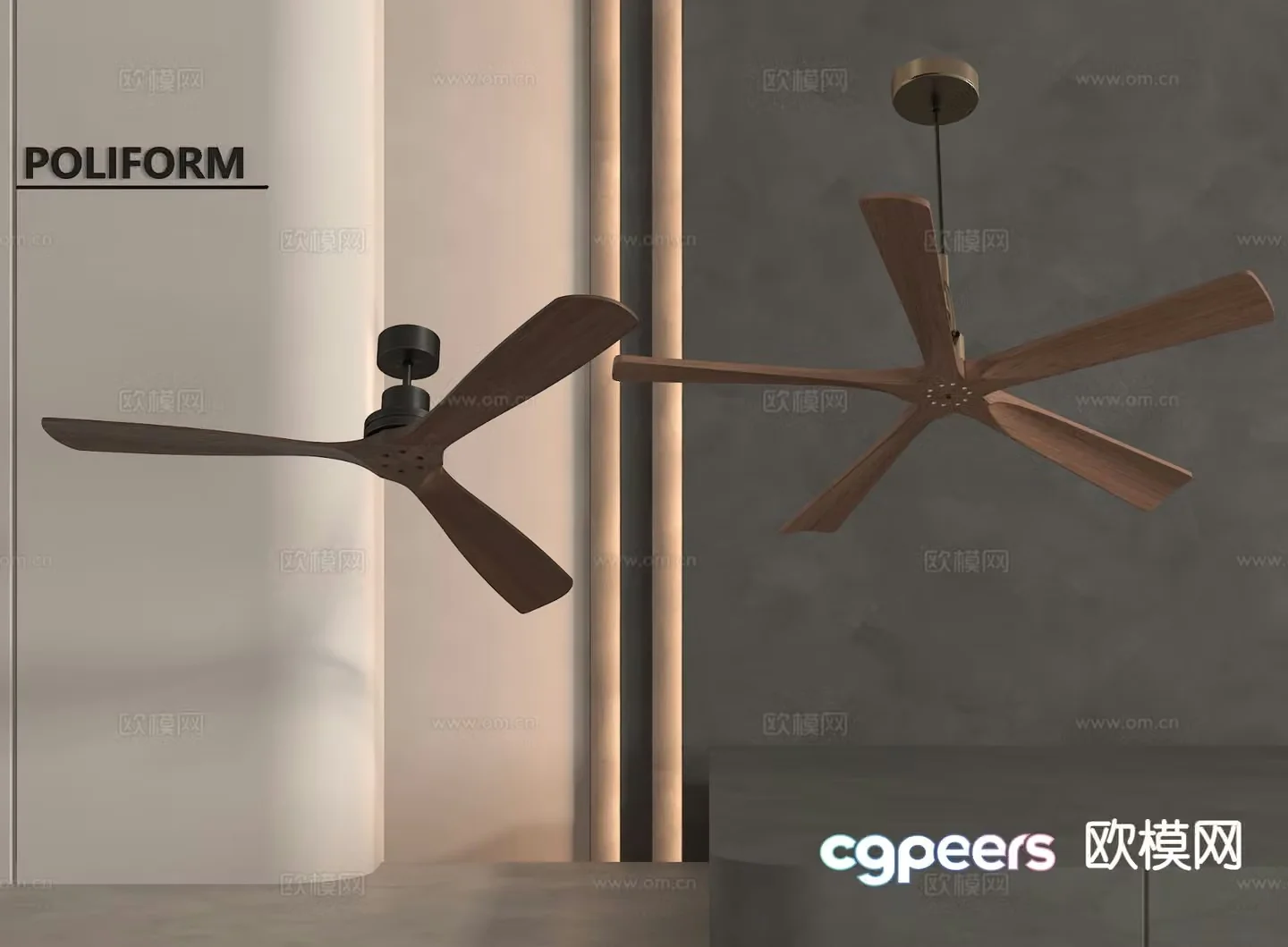 Modern fan light Ceiling fan light 3d model