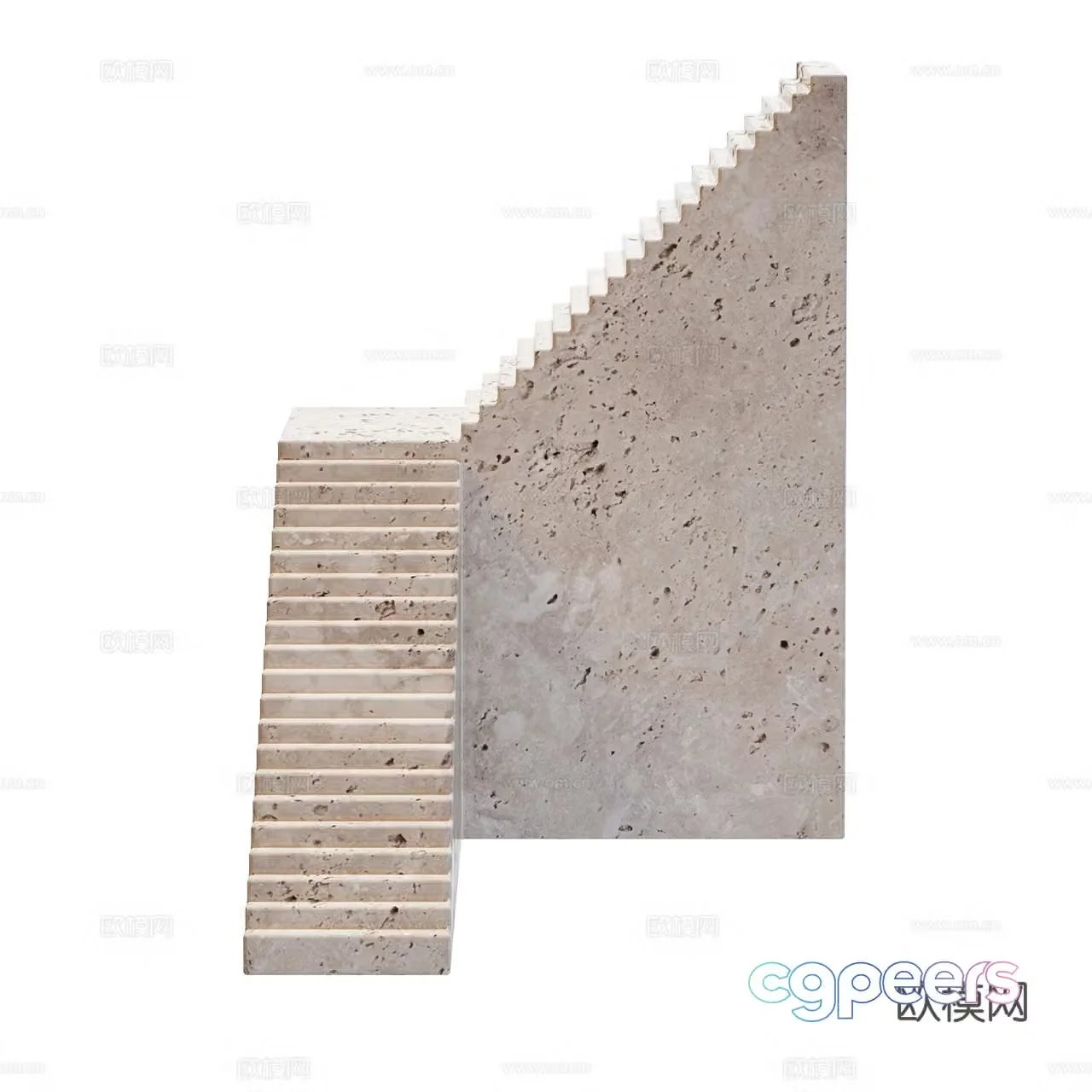 Origin Made Minimalist Sculpture Cave Stone Jewelry Artwork Stone Sculpture 3D Model