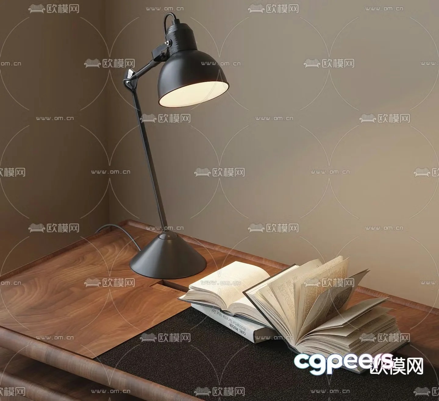 Simple desk lamp reading lamp 3d model