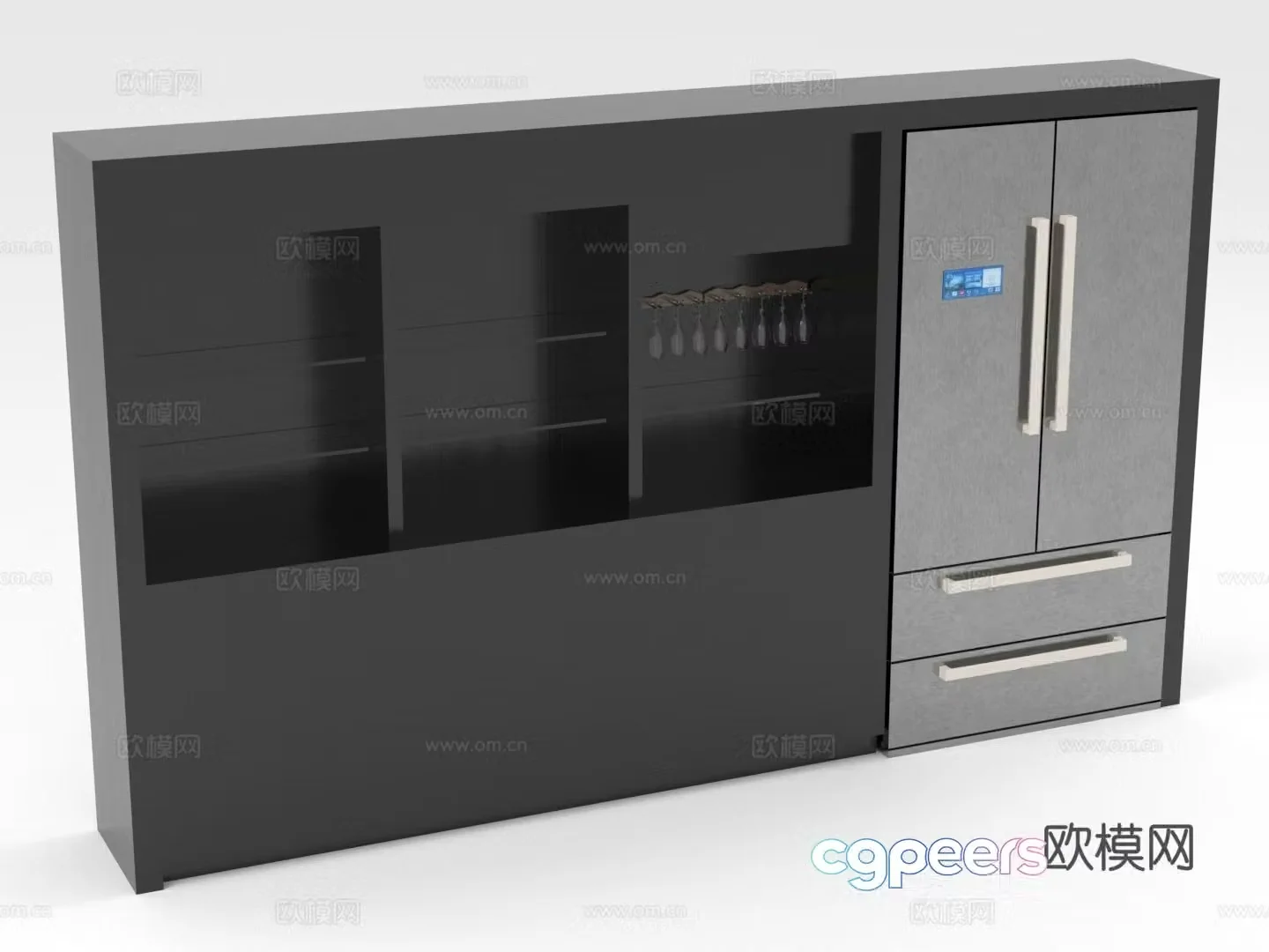 Wine cabinet display cabinet refrigerator cabinet integrated cabinet storage cabinet cabinet 3d model